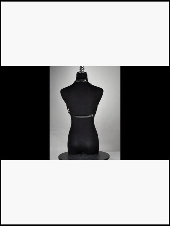 Faux Leather Chain Body Harness Belt - Adjustable Goth Punk Chest Strap Waist main image 4